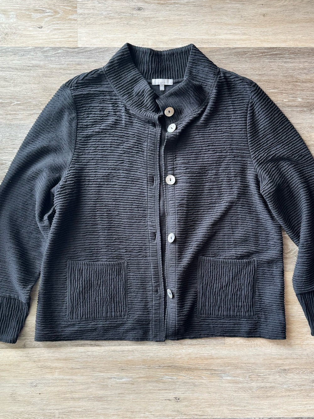 Habitat Textured Cotton Puckered Plisse Button Front Jacket Shirt L